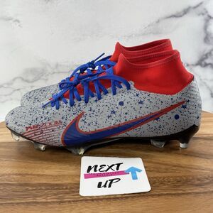Men’s size 8-Nike By You Mercurial Superfly FG Silver Blue USA Soccer Cleats